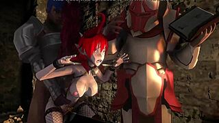 Watch succubus gangbang knights in 3D?