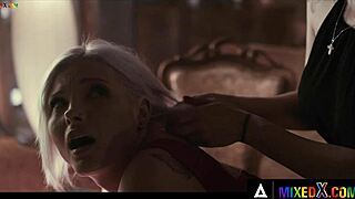 MixedX - Blonde Goddess Christina Shine Dominates Zazy Skymm with Kinky Sex Moves! 🔥