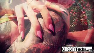 Hot Christy Mack is masturbating in the shower right now.