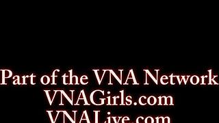 Curly Alix Lovell gets a mouthful of cum after face fucking