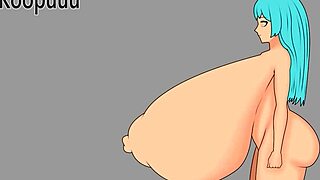 adorable japanese girl in hentai porn speed painting with big tits