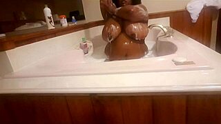 Marliese Morgan says, 'Watch me lather up my sexy ebony BBW body.'