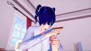 3D Hentai Beauty With Big Tits And Ass Squirts During Handjob!