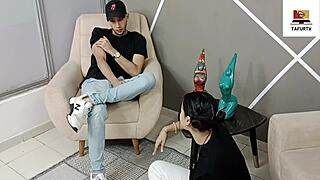 In hardcore lesson, experienced stepbrother teaches amateur couple how to fuck