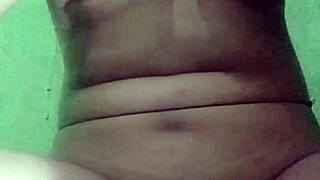 watch this ebony girl masturbating with anal play