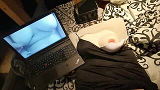 Watch this real doll get tribufucked until she cums with toys