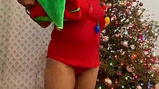 anna maria, mature latina, gets flirty behind the scenes while tipsy