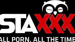 Super Hot Brunette Seduces Him In Purple Lingerie