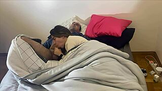 Morning blowjob with cum