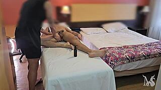 massage turning into anal fucking with monster cock