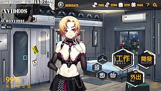 In this hentai, the black character gives a footjob to the monster cock