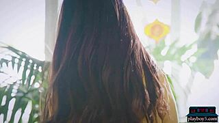 Petite teen jane wilde shows her hairy pussy and ass solo