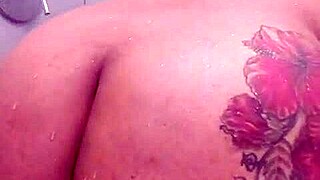 BBW Fucks Herself With Dildo In The Shower, Squirting Cum!