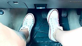 pedal pumping leads to intense masturbation in this foot fetish scene