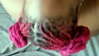 Evie says, 'Watch me give druffbandit a sloppy wet blowjob with his big black cock.'