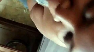 Evie says, 'Watch me give druffbandit a sloppy wet blowjob with his big black cock.'