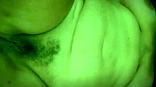 Caught my stepmom using my favorite vibrator in the dark—secretly filmed her wet orgasm!