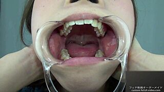 Teeth Fetish Play With Wet Tongue