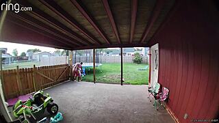 Wife Sucks and Fucks on Back Porch in Broad Daylight