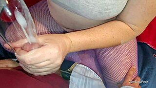 up close cum and piss play