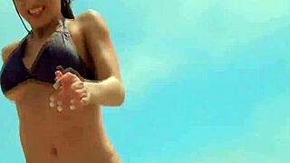 The neighbor milf with big tits gives a homemade blowjob in voyeur pov.