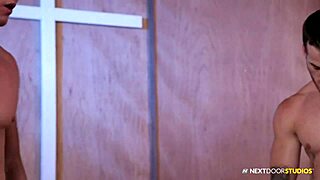 Group of guys engage in intense cum bukkake orgy