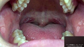 Teeth Fetish Play With Wet Tongue