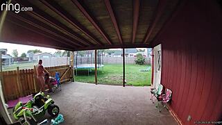 Wife Sucks and Fucks on Back Porch in Broad Daylight