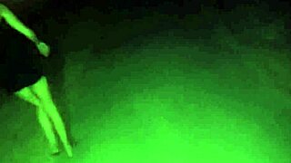 Taking My Wife Without Panties For Night Beach Walk