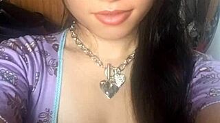 Spanish bitch showing off her crazy body outdoors