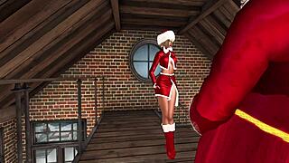 Young Wife Fucks Elves At Christmas