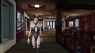 fo4 fetish mistress dominates in latex bdsm fashion with brunette anime style