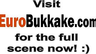 hot blonde gets pissed on by several men blowbang group european orgy bukkake hardcore