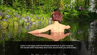 John fucks Audrey inside the river in Dusklight Manor!