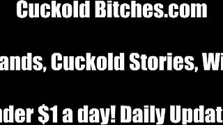 Old Mistress Gives Handjob To Stranger While Cuckold Watches In BDSM POV