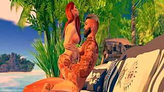 Is This The Treasure On Second Life Porn Island? Grant Dynamo And Lexi Love With Monster Cock Creampie!