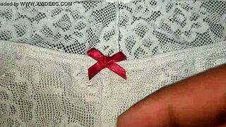 man, shot a huge load on my friend's fave white thong, her sweet spot is unreal!