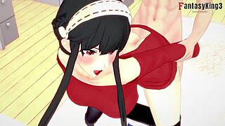 Yor Forger feels passionate fucking and sucking POV in Spy X Family uncensored hentai.