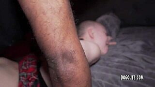 Albino Slut Charms Huge Black Cock at Audition