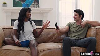 Ebony milf Nicole Kitt caught watching porn