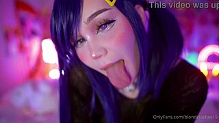 Man, cute femboy plays with feet and spit!