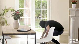 Russian hottie misha maver interacts with robber in intense scene