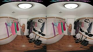 vr allure blonde masturbates to orgasm!