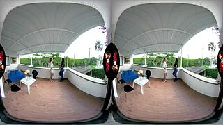 Vrlatina Features Threesome With Two Super Hot Latinas In Vr