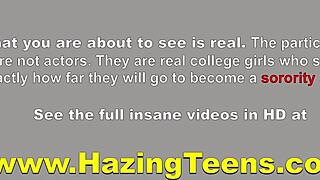 naughty big boobed college teen 18+ lezzies feast on pussy in pledgers party