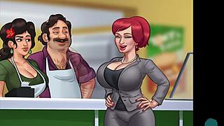 hot brunette teen blows in summertime saga 😘