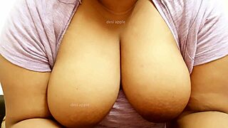 Asian sexy big boobs milf shows off her assets