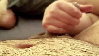 I'm gettin' my small 18+ cock stroked so good