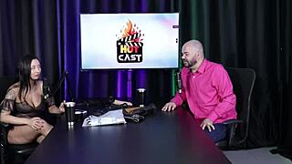 I'm Paulo Avelar with Victoria Beatriz in sheer red lingerie