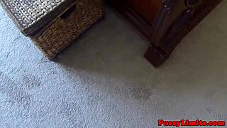 Ebony slut moans throating rough in casting interview